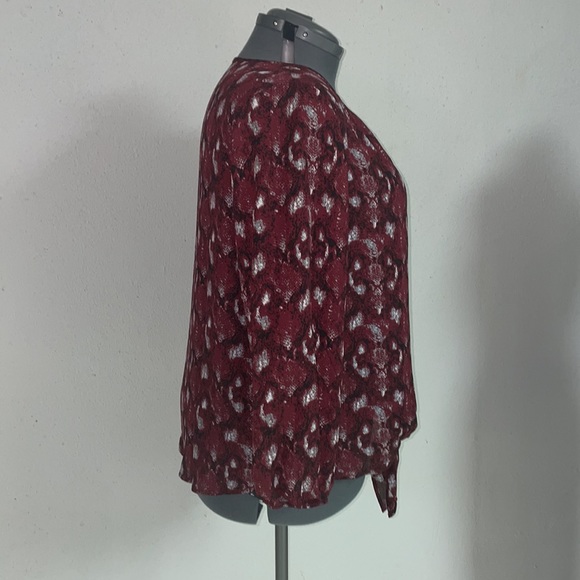 NWT West Kei Tie Front Chiffon Tunic Blouse - Picture 2 of 9